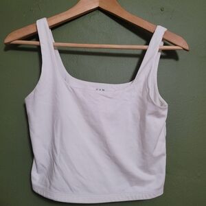 GAP White Cropped Tank Top - Size S